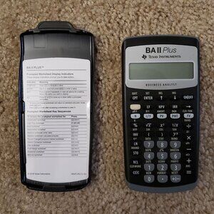 Texas Instruments Plus Financial Calculator with Slide Case - BA-II-PLUS